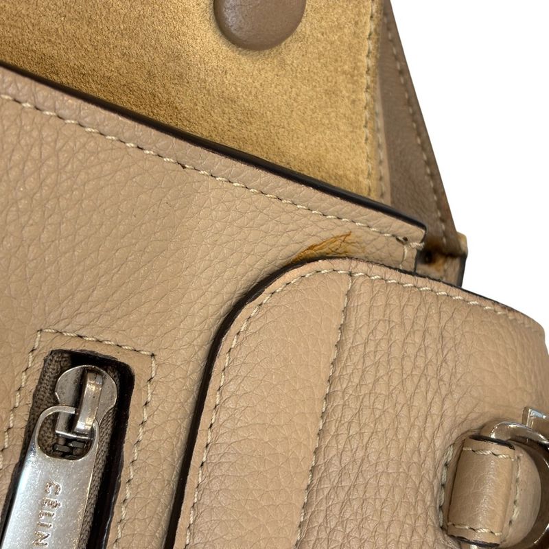 Good Celine Trapeze 2way Shoulder Bag Beige Ladies Used