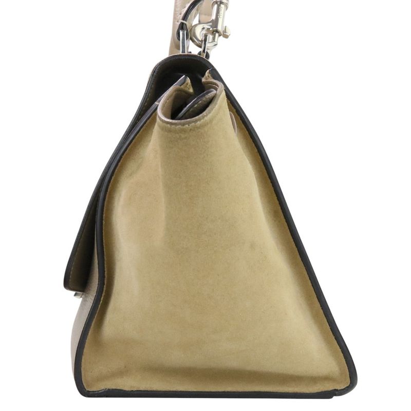 Good Celine Trapeze 2way Shoulder Bag Beige Ladies Used