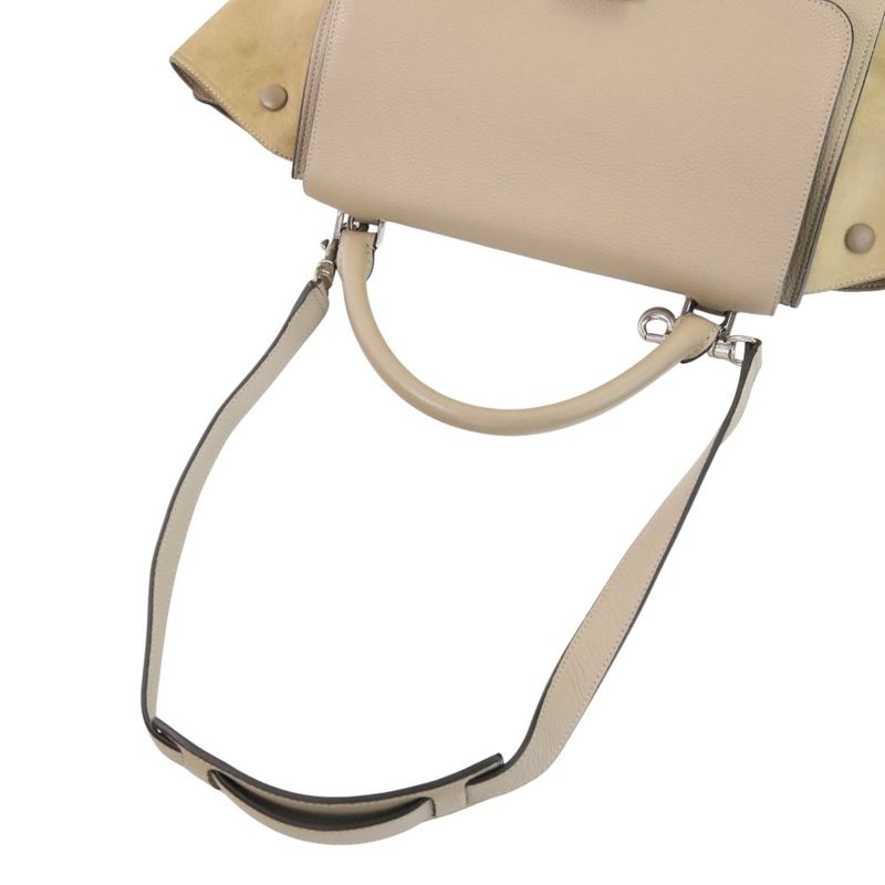 Good Celine Trapeze 2way Shoulder Bag Beige Ladies Used