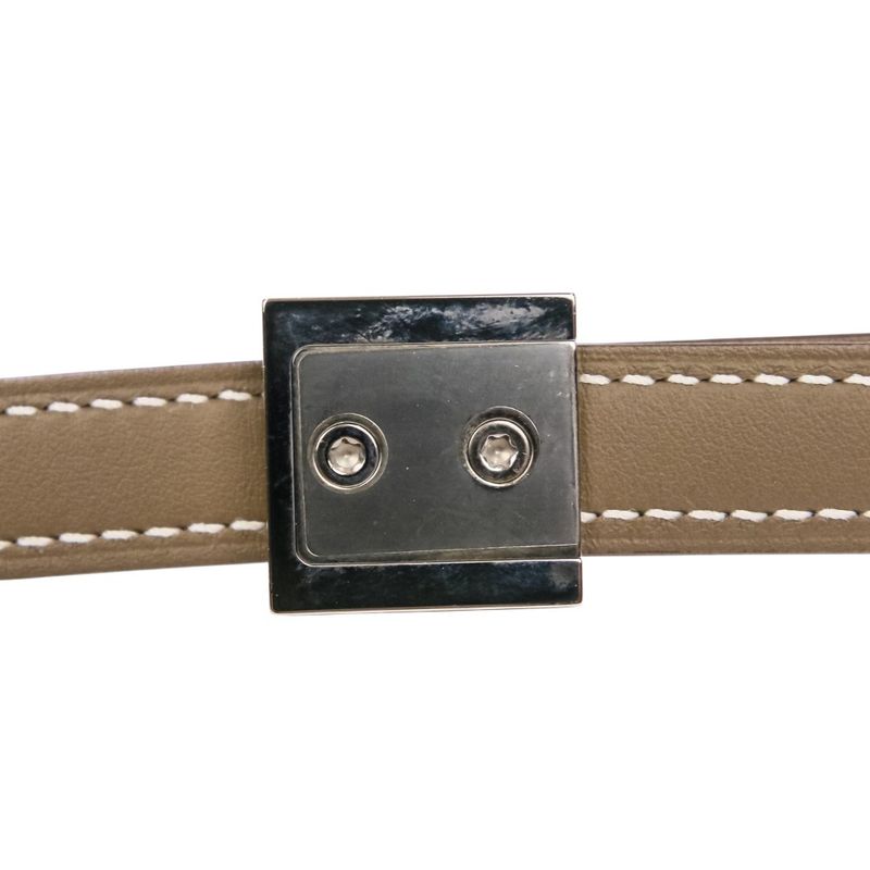 Hermes Clous Medor Bandouliere Shoulder Strap Engraved W Etoupe Silver Color