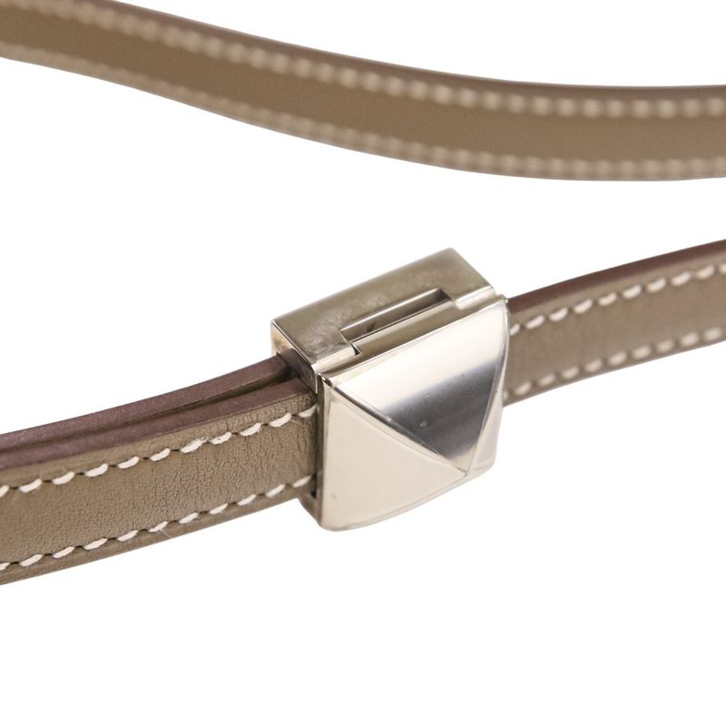 Hermes Clous Medor Bandouliere Shoulder Strap Engraved W Etoupe Silver Color