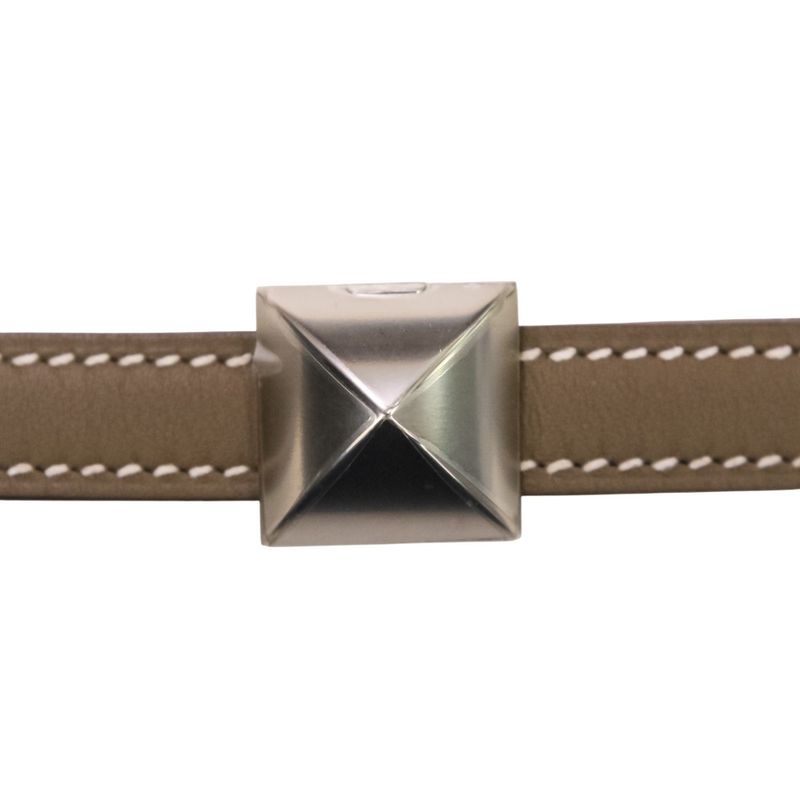 Hermes Clous Medor Bandouliere Shoulder Strap Engraved W Etoupe Silver Color