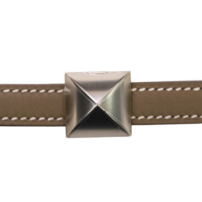 Hermes Clous Medor Bandouliere Shoulder Strap Engraved W Etoupe Silver Color