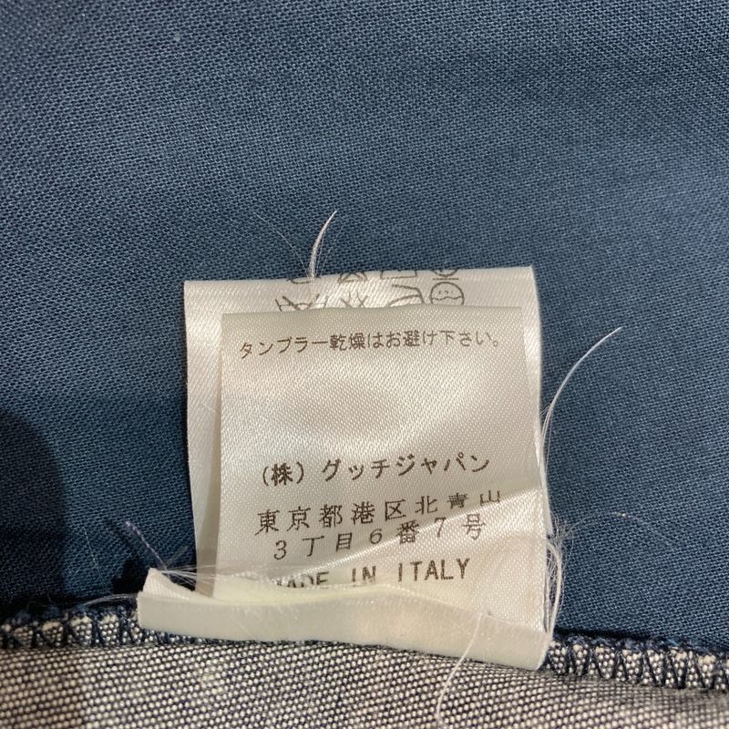 Gucci Stretch Knee-length Tight Denim Skirt 40 Indigo Ladies Preowned USED