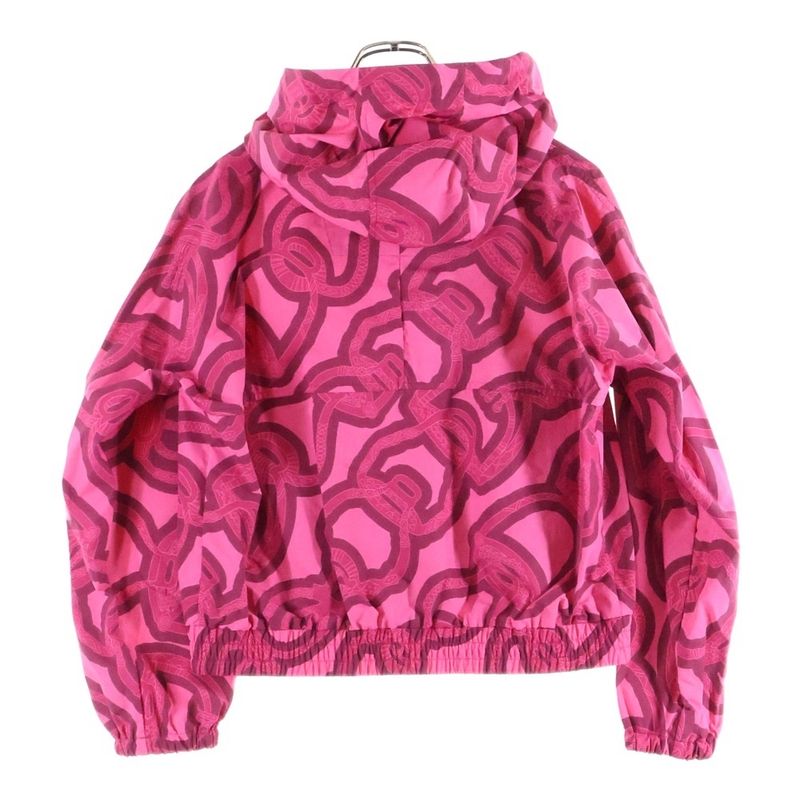 Hermes 23ss Stirrup Fantasy Stirrup Fantasy All-Over Print Hooded Zip-Up Nylon