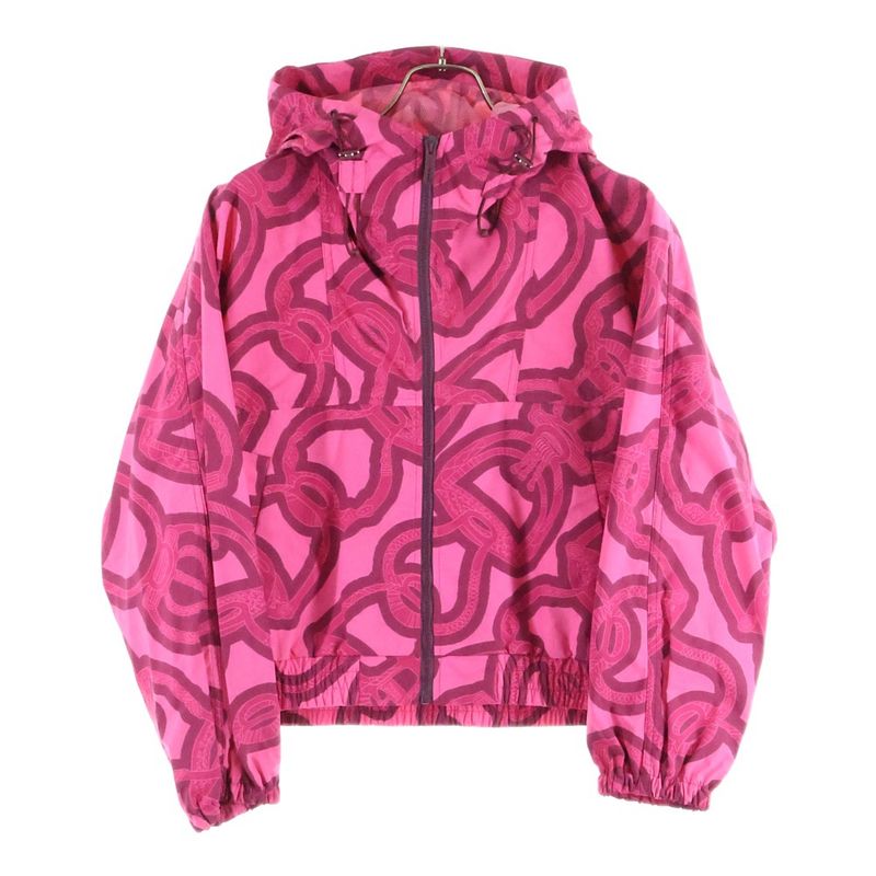 Hermes 23ss Stirrup Fantasy Stirrup Fantasy All-Over Print Hooded Zip-Up Nylon
