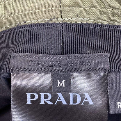 Prada Hat M 2hc137 2dmi Khaki 2022 Triangle Logo Bucket Hat