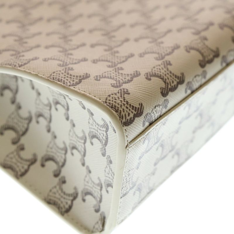 Celine Vertical Cabas Medium Logo Triomphe PVC Leather 2way Hand Shoulder Bag