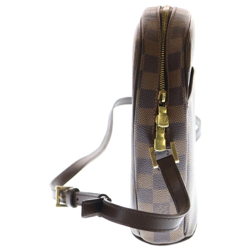 Louis Vuitton Ipanema PM Damier PVC Leather Shoulder Bag Gold Hardware Brown
