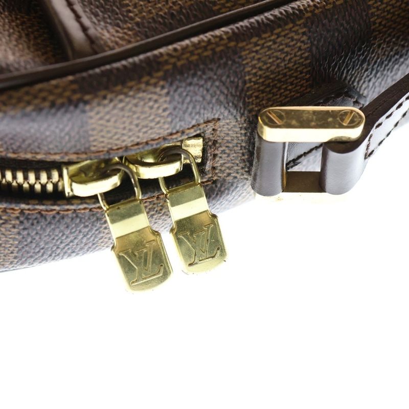 Louis Vuitton Ipanema PM Damier PVC Leather Shoulder Bag Gold Hardware Brown