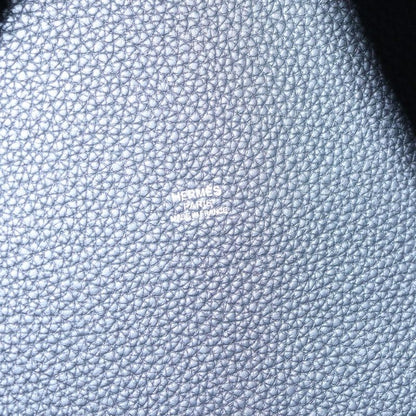 Hermes Picotin Lock MM Taurillon Clemence Leather Handbag Silver Hardware Black