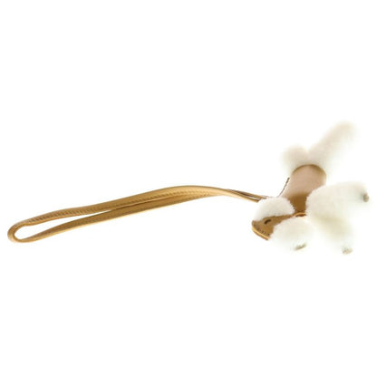 Hermes Buddy Charm Agniomiro Mouton Leather Sesame Ecru Dog Motif Bag Charm