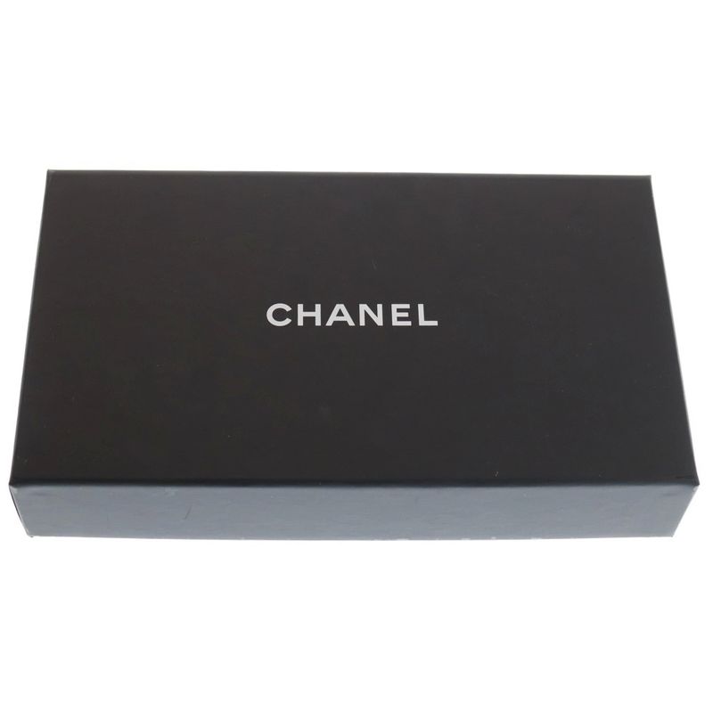 Chanel Matelasse Medium Flap Wallet Black Caviar Skin Gold Hardware Ap0232