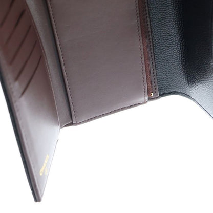 Chanel Matelasse Medium Flap Wallet Black Caviar Skin Gold Hardware Ap0232