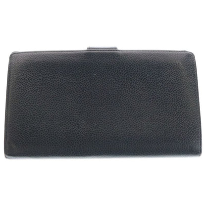 Chanel Coco Mark Caviar Skin Leather Clasp Long Wallet Long Wallet Gold