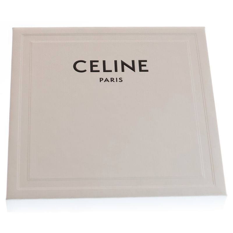 Celine Mini Triangle Mini Triangle Logo Print Leather Shoulder Bag Black