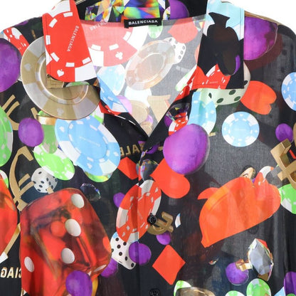Balenciaga 19ss Rayon Casino Shirt Short Sleeve Shirt Open Color Multicolor