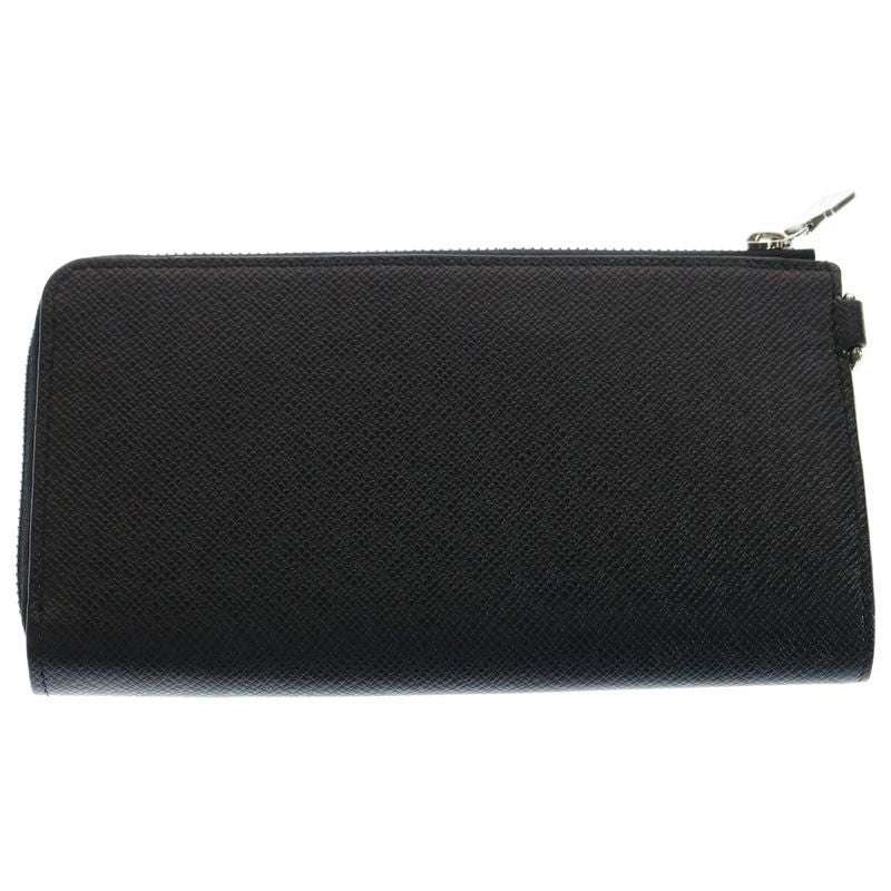 Louis Vuitton Zippy Dragonne Taiga Noir Black Wallet Long Wallet