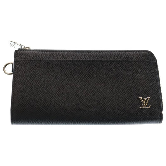 Louis Vuitton Zippy Dragonne Taiga Noir Black Wallet Long Wallet