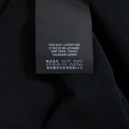 Saint Laurent Paris Front Logo Short-Sleeved T-Shirt Cut and Sewn Black 464572