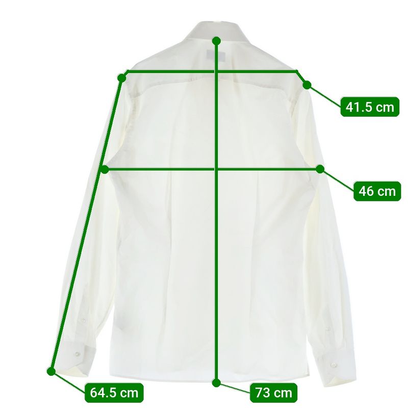 Fendi Monster Collar Charm Long Sleeve Shirt Cutter Shirt White Fs0890 Abix