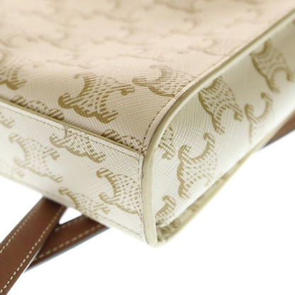 Celine Vertical Cabas Mini 2way Bag Handbag Shoulder Bag White and Brown