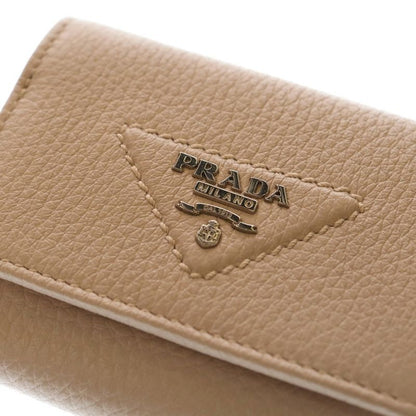 Prada Triangle Logo Trifold Leather Wallet Pink 1mh044 F0nz2