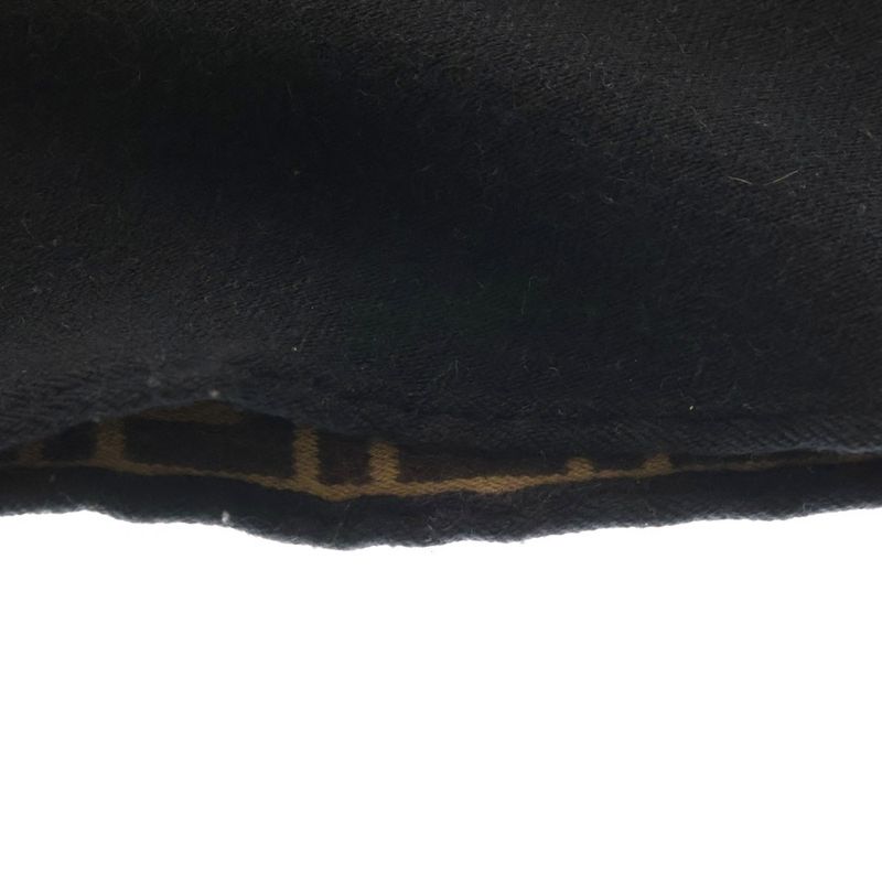 Fendi × Fila Logo Monogram Muffler × Fila Monogram Logo Scarf Shawl Black Brown