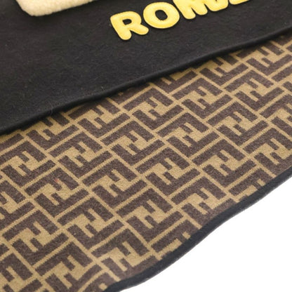 Fendi × Fila Logo Monogram Muffler × Fila Monogram Logo Scarf Shawl Black Brown