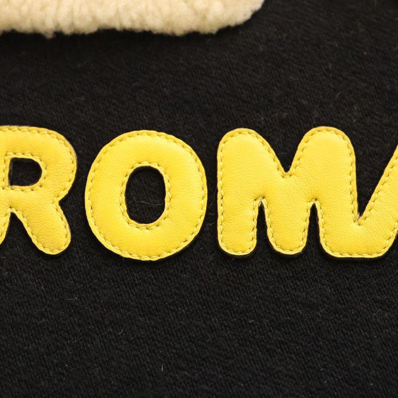 Fendi × Fila Logo Monogram Muffler × Fila Monogram Logo Scarf Shawl Black Brown