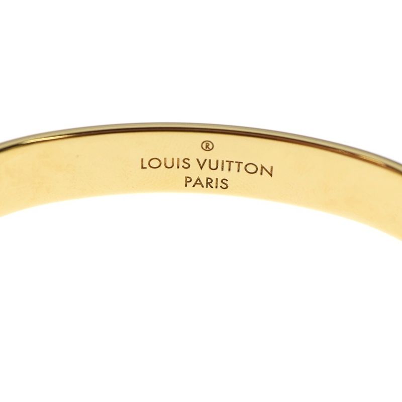 Louis Vuitton Nanogram Strass Rigid Bracelet Bangle Bracelet Gold M64861