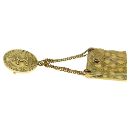 Chanel Matelasse Bag Motif Brooch Pin Badge Gold GP