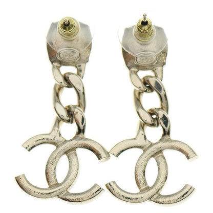 Chanel Coco Rhinestone Earrings Gold