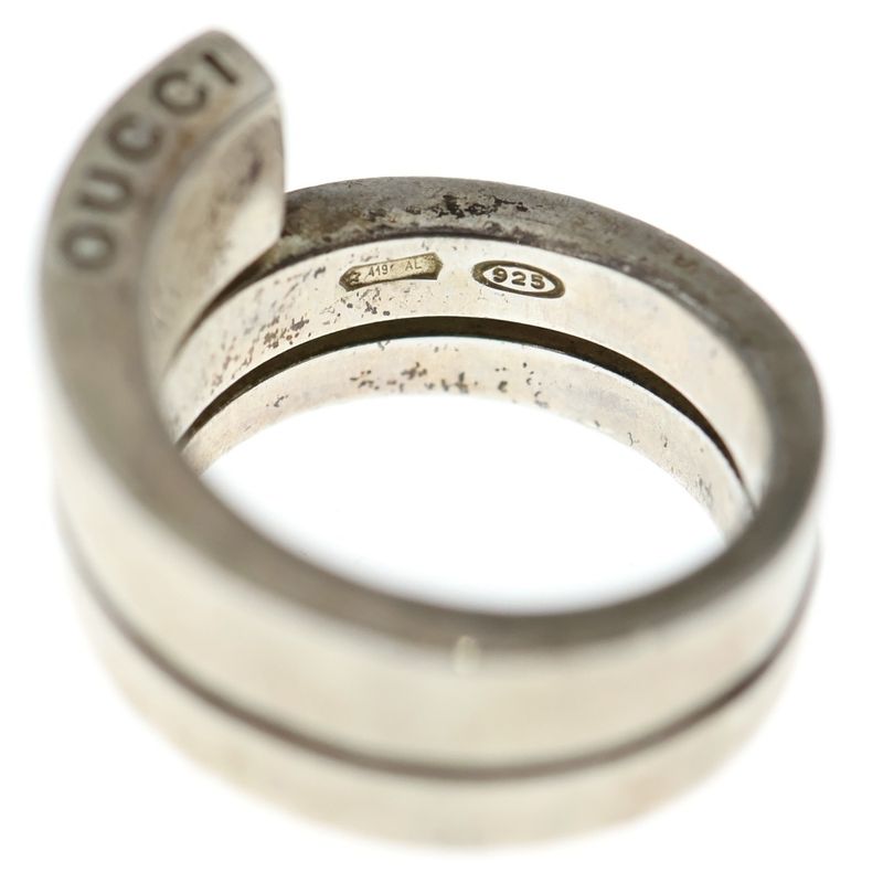 Gucci G Logo Spiral Snake Ring Silver Ba2944