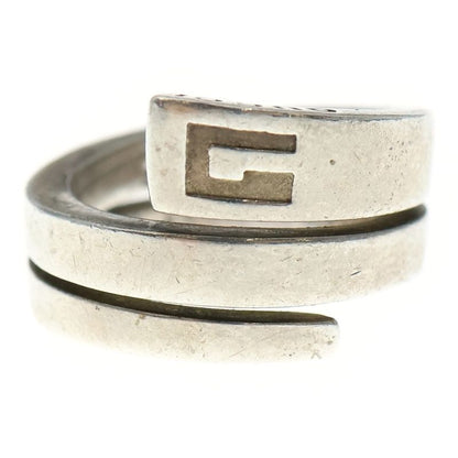 Gucci G Logo Spiral Snake Ring Silver Ba2944