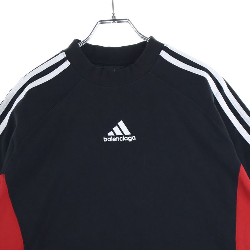 Balenciaga 23ss ×adidas Adidas Logo Embroidery 3-Line Short-Sleeved T-Shirt Cut