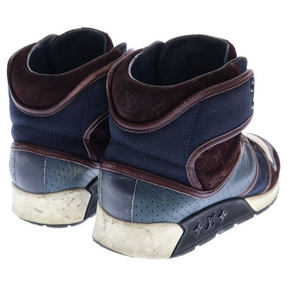 Louis Vuitton Monogram Suede Combi Leather Lace-Up High-Cut Shoes Sneakers