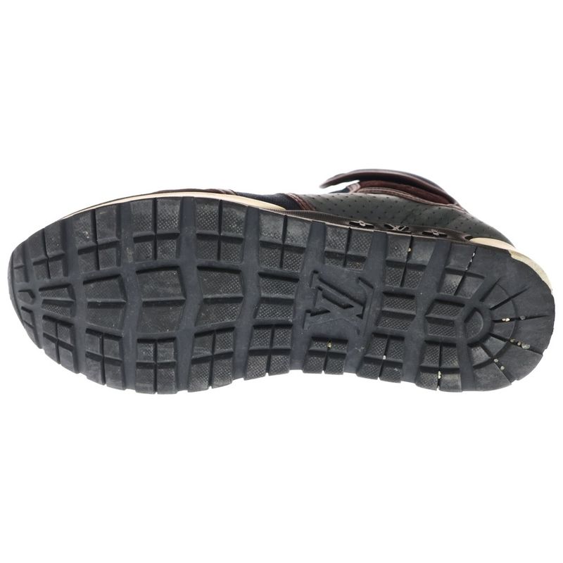 Louis Vuitton Monogram Suede Combi Leather Lace-Up High-Cut Shoes Sneakers