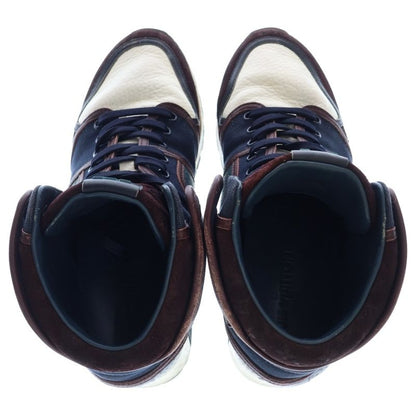 Louis Vuitton Monogram Suede Combi Leather Lace-Up High-Cut Shoes Sneakers