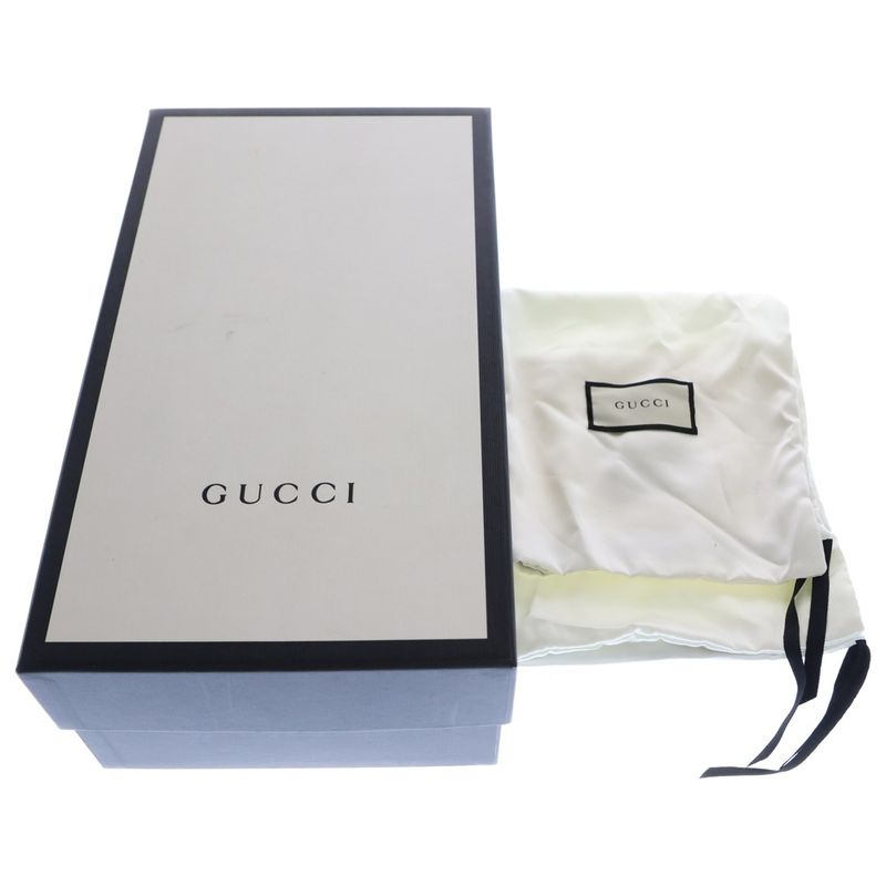 Gucci Logo Belt Leather Strap Flat Sandals Black 523769