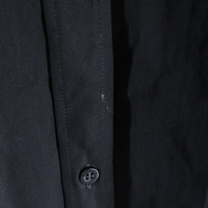 Balenciaga Oversize D Button-Down Long-Sleeved Shirt Black