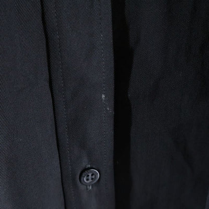 Balenciaga Oversize D Button-Down Long-Sleeved Shirt Black