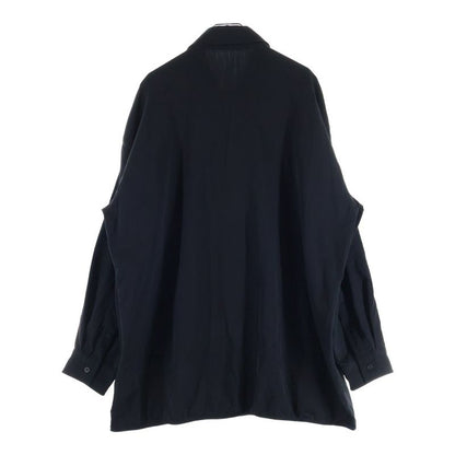 Balenciaga Oversize D Button-Down Long-Sleeved Shirt Black
