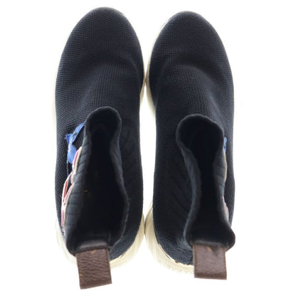 Louis Vuitton Black Heart Line Wappen Logo High Cut Shoes Socks Sneakers Black