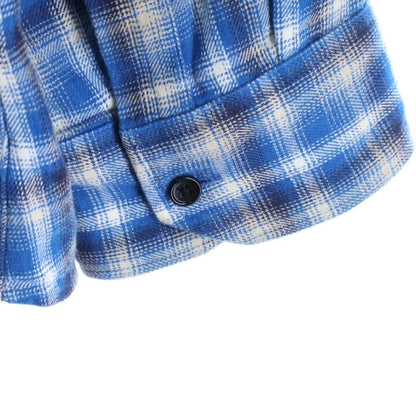 Celine 21ss Loose Shirt in Checked Cotton Loose Long Sleeved Shirt Blue