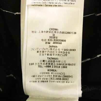 Fendi 24ss Stitch Design Logo Embroidery Crew Neck Short Sleeve T-Shirt Cut and