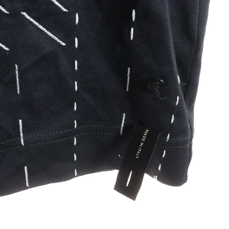 Fendi 24ss Stitch Design Logo Embroidery Crew Neck Short Sleeve T-Shirt Cut and