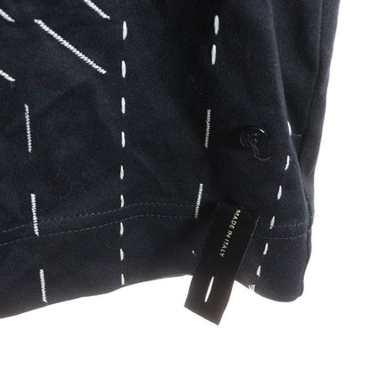 Fendi 24ss Stitch Design Logo Embroidery Crew Neck Short Sleeve T-Shirt Cut and