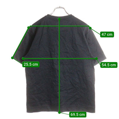 Fendi 24ss Stitch Design Logo Embroidery Crew Neck Short Sleeve T-Shirt Cut and