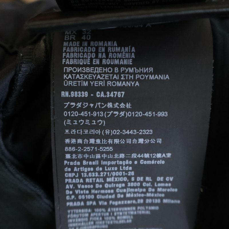 Prada Triangle Logo Draw Cord Zip-Up Linen Trouser Pants Black Sph66 S202 1wq8